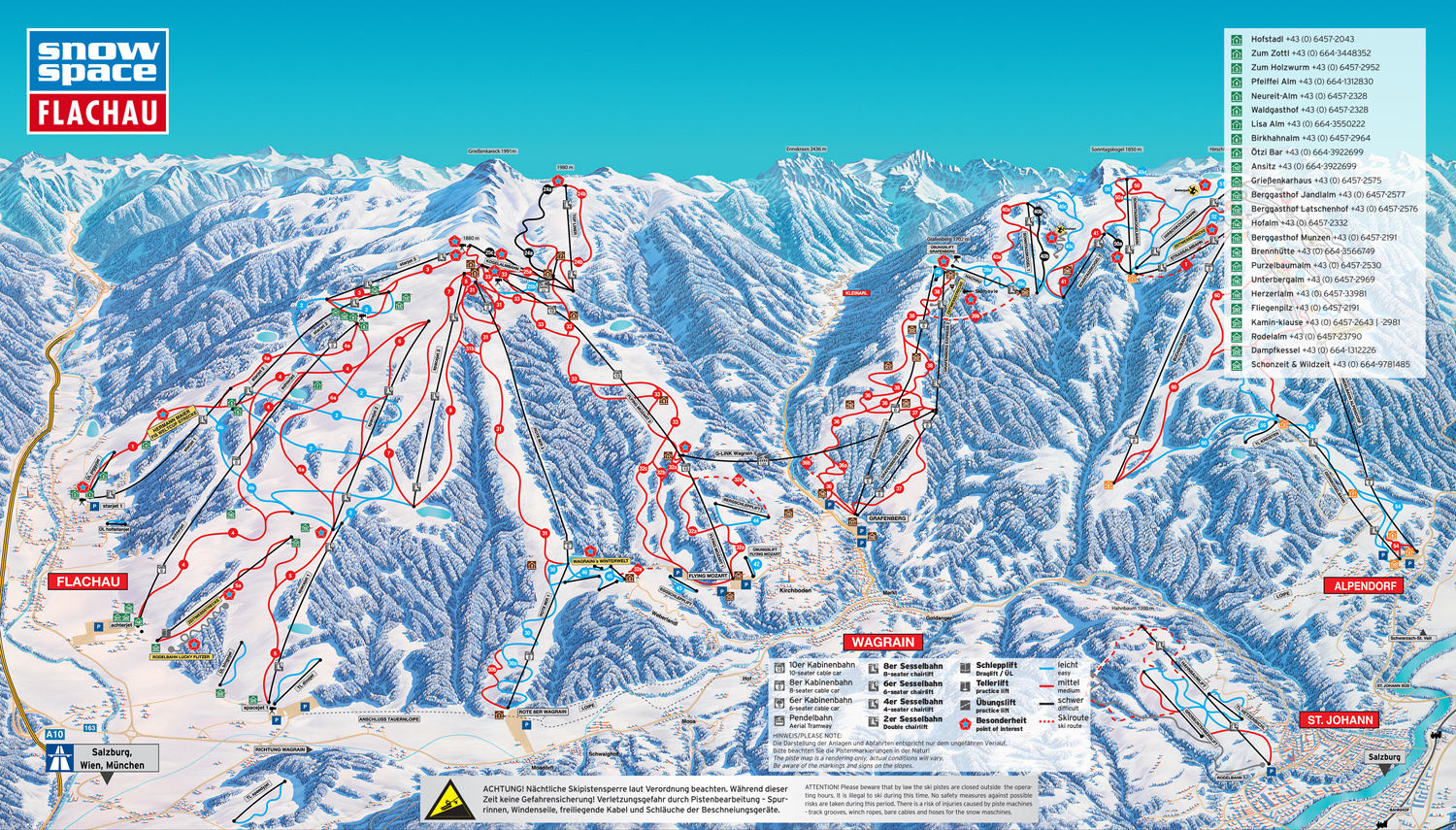 Skiline - General info about ski resort Flachau